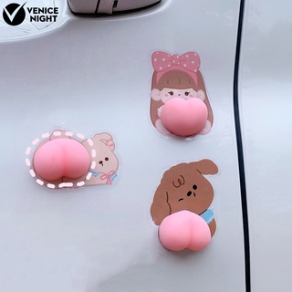venicenight Elastic Car Protector Sticker Strong Viscous Car Protective Sticker Cartoon Pattern Car Accessories (1)