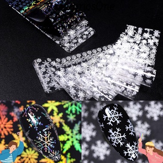 ACCESORIOSONE Nail Art Decoration Nail Art Foils Glitter Laser Snowflakes Nail Stickers 3D Santa Claus DIY Manicure Holographic Christmas Tree