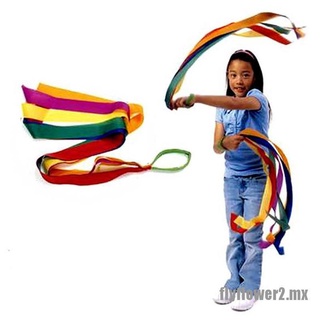 【FLY】 Rainbow Ribbon Children Sport Rhythmic Gymnastics Exercises Cheerleading Fitness