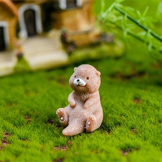 EDIT1 1 PC DIY Nutrias figurine Jardin de hadas Modelo animal Perro de agua en miniatura Casa de muñecas Bonsai ornamento Regalo Inicio Decoracion Micro paisaje (8)
