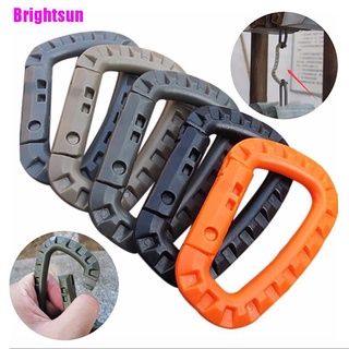 [Brightsun] 5 piezas hebilla de montañismo broche de plástico gancho escalada mosquetón forma D