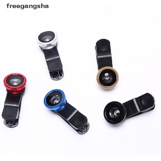 [freegangsha] universal 3in1 clip 0.67x ojo de pez gran angular macro lente de cámara para teléfono celular nuevo yreb