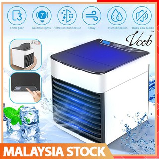 usb mini portátil aire acondicionado humidificador purificador de luz de escritorio de refrigeración de aire enfriador de aire