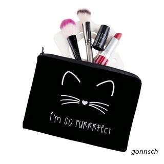 gonna bolsa de cosméticos con colgante lindo gato impreso pequeñas bolsas de maquillaje de viaje neceser para mujeres niñas