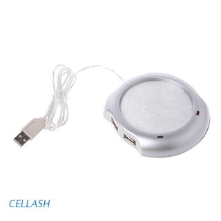 Cellash USB Tea Coffee Cup Mug Warmer Heater Pad with 4 Port USB Hub PC Laptop