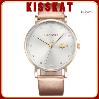 KISS-GFX Lacoste reloj de pulsera de cuarzo con pantalla analógica redonda para mujer