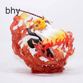 bhy 18cm Anime Demon Slayer Figura Breath of Flame Rengoku Kyoujurou PVC De Acción Coleccionable Modelo Juguetes Niño Regalo