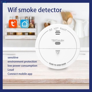 * tuya alarma de humo inteligente wifi humo detector de incendios red sistema de alarma gtfhdy