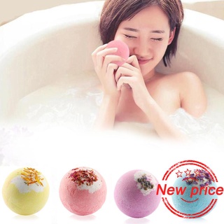 4 Types Bath Ball Natural Salt Flower Bubble Bombs Bath Ball Exfoliating Salt Deep Bath Body I1R7