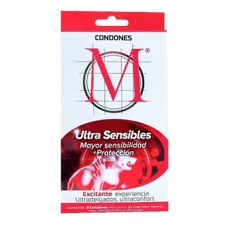 Condones M ultra sensibles 3 piezas