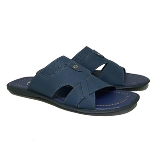 Super gran tamaño de los hombres sandalias BG06 marca Malkazio casual sandalias de cuero - azul, 48