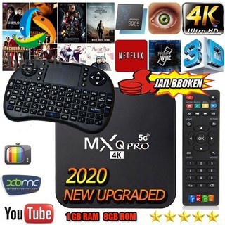 Caja de TV inteligente de 16g+256G TV Box/jugadores MXQ PRO 4K 5G 1G 8G Rk3229 Quad Core Android 7 1/10.1 reproductor 3D Mxqpro