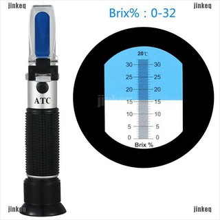 0-32% Brix azúcar vino cerveza fruta escala refractómetro alcohol medidor de prueba de herramientas