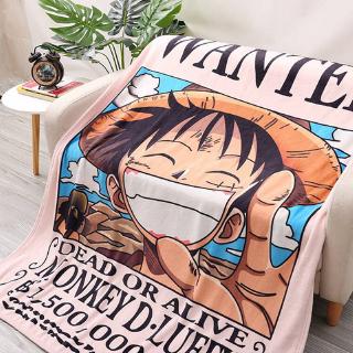 Anime de una pieza manta Smiley Luffy Super suave y acogedora manta de lana para sofá cama Anime decoración de ventilador (1)