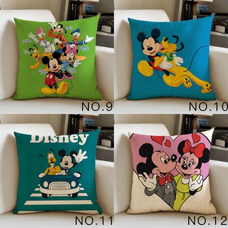 De dibujos animados de Mickey Mouse lino almohada sofá cama sofá cama sofá almohada funda de cojín para niños (6)