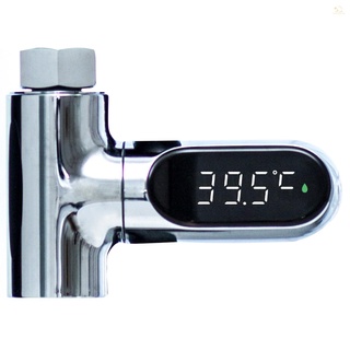 Brillo Termómetro De Agua Inteligente Medidor De Temperatura Del Caudal 360 Giratorio Digital Pantalla Ducha Baño Monitor