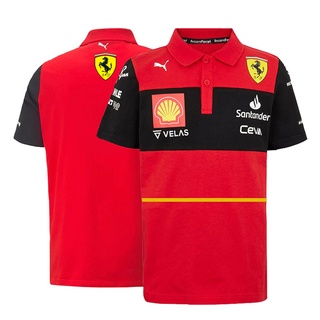 2022 Nuevo F1 Racing Traje + Ferrari Team F1 POLO + Unisex Verano Manga Corta Camiseta