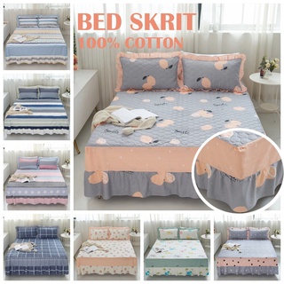 100% algodón acolchado cama falda cama sábana protector de colchón ropa de cama sábana individual queen king size