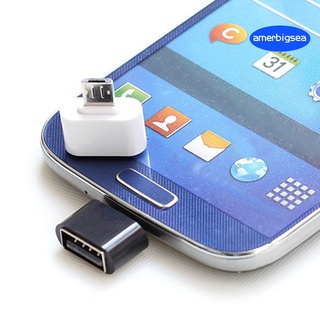 Amer 2Pcs Micro USB macho a USB 2.0 adaptador OTG convertidor para Android Tablet teléfono
