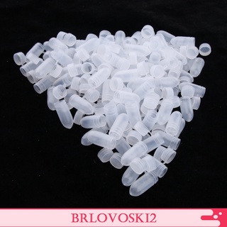 [brlovoskimx] 100 Pieces Portable Flip Lid Transparent Capsule Storage Containers Pill Box (5)