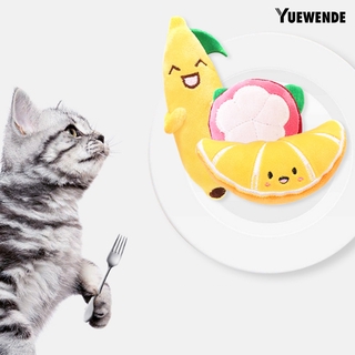 Y.w gato gatito de dibujos animados en forma de fruta juguetes de felpa resistente a mordeduras (5)
