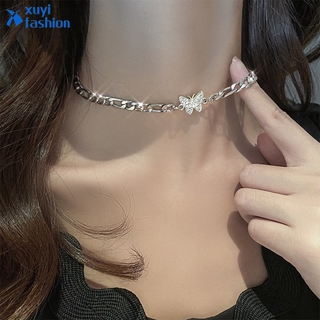 Collar De Clavícula De Plata De Circonita Simple Cadena Elegante Retro De Mariposa Para Mujeres Accesorios De Joyería (1)