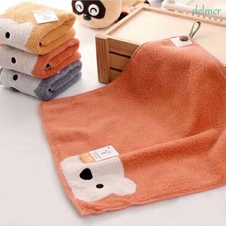 DELMER Cute Face Towel Comfortable Handkerchief Saliva Towels Baby Children Bath Cotton Soft Kids Wipe Towels/Multicolor