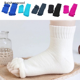 [bsc] 1 par de separadores de cinco dedos/calcetines de pie hallux valgus corrector de juanetes/ajustador/ajustador de 1 par/baishangcool