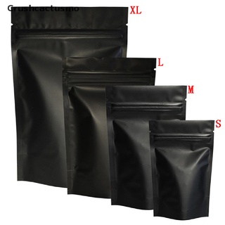 [cmo] 100 bolsas autosellables de calor negro mate resellables con cierre de cremallera bolsas de embalaje venta caliente