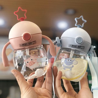 Sanying bebé paja taza de agua anti-choke con bola de gravedad niños y niñas aprender a beber taza anti-caída kindergarten bebé