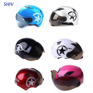 SHIV motocicleta a prueba de viento Unisex casco de equitación cara completa Anti-UV Electrombile moto bicicleta de carretera Motor de deshacerse de la cabeza proteger