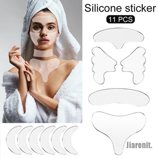 Jia 11 pzs adhesivo De silicona reutilizable Anti arrugas/pegatina Para cara/cuello/cuello