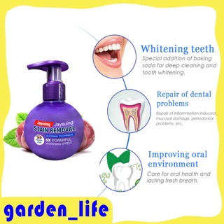 pasta de dientes blanqueadora para familia - 7.8oz (220 g) bicarbonato de sodio pasta de dientes fuerte eliminación de manchas pasta de dientes, limpieza profunda (3)