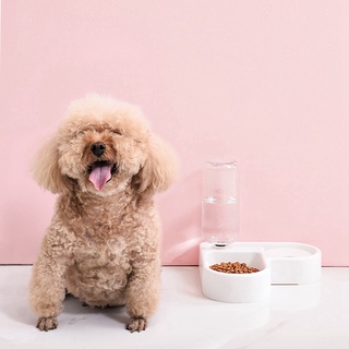 perro tazón de doble uso automático alimentador de beber de gran capacidad no húmedo boca lenta alimentos mascotas suministros