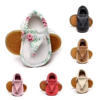 Summer Baby Shoes Infant Toddler Girl PU Leather Flip Flops Sandals