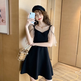 Negro liguero falda de las mujeres verano 2021 nuevo sexy hombro fuera cintura delgada luz madura estilo super 2021