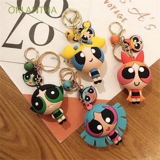 ORLANTHA Cute Anime Powerpuff Girl Creative Girl Action Figure Cartoon Keychains Portable Jewelry Accessories Bag Pendant Gift Car Pendant Special Fans Jewelry Key Holder/Multicolor