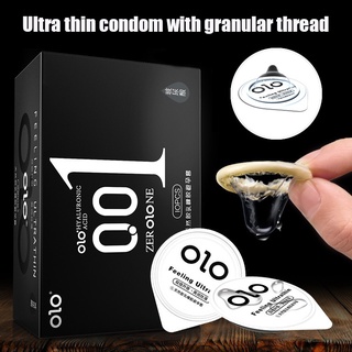 Olo ácido hialurónico partículas de condón roscado Ultra-delgado preservativos productos para adultos suministros de Hotel