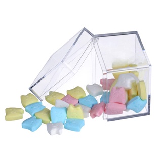 lrv 12pcs acrílico transparente cubo cuadrado caramelo caja tratar cajas de regalo contenedores para boda fiesta bebé ducha favores (7)