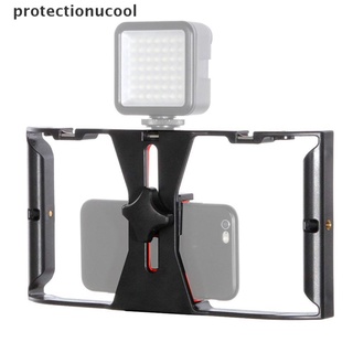 pcmc video stabilizer rig cámara jaula de mano película estabilizador de agarre para teléfono inteligente gloria