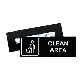Tablero de letreros de área limpia - logotipo de la basura - señalización de área limpia - tablero acrílico
