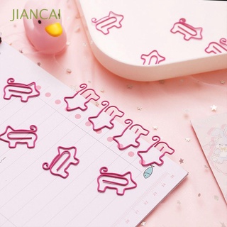 jiancai hollow pig notas marcapáginas clip de papel letra oficina carpeta escuela lindo dibujos animados rosa/multicolor