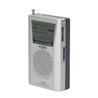 Csu INDIN BC-R60 AM FM Battery Operated Portable Pocket Radio Mini Radio Music Player Operated by 2 AA Battery Wireless Speaker for House & Outdoor