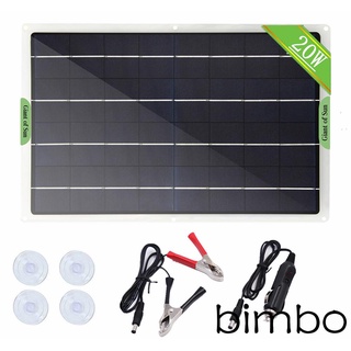 ✫ PP ❈ Panel Solar , Alta Eficiencia Flexible De Cristal Único Cargador Portátil Batería Para Carga De Coche Camping Viaje