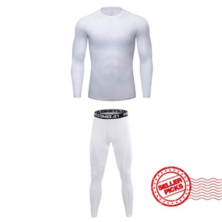 ropa de entrenamiento traje de los hombres de los deportes de ejecución ajustada transpirable traje pantalones de dos piezas traje q4a3
