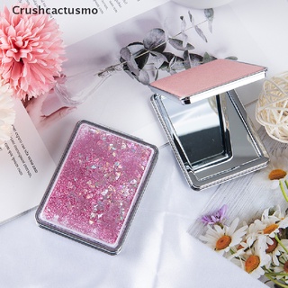 [cmo] mini espejo de maquillaje de bolsillo creativo cosmético compacto espejos con arena que fluye venta caliente