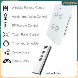 Tuya Smart Life WiFi 2 Gang Double Curtain Blind Switch for Roller Shutter Electric Motor With Google Home Alexa abloom