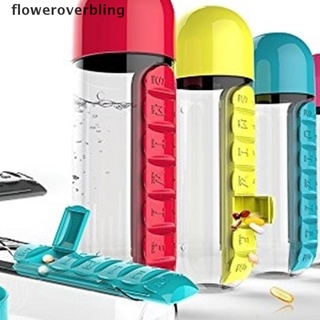 fomx sports botella de agua de plástico combinar diario pastillas cajas organizador taza de bebida gloria