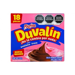 Duvalín Bi-sabor Caja con 18 piezas Crema avellana Fresa Envío Express