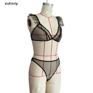 [zutmiy2] polka-dot sling sexy lencería de encaje de tres puntos sexy cómodo encaje ropa interior m78